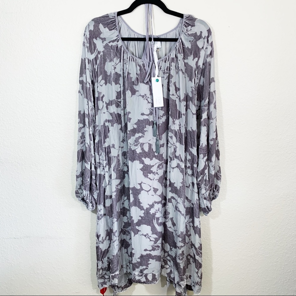 SOLD NWT Johnny Was Isla Peasant Velvet Mini Dress - Picture 4 of 8